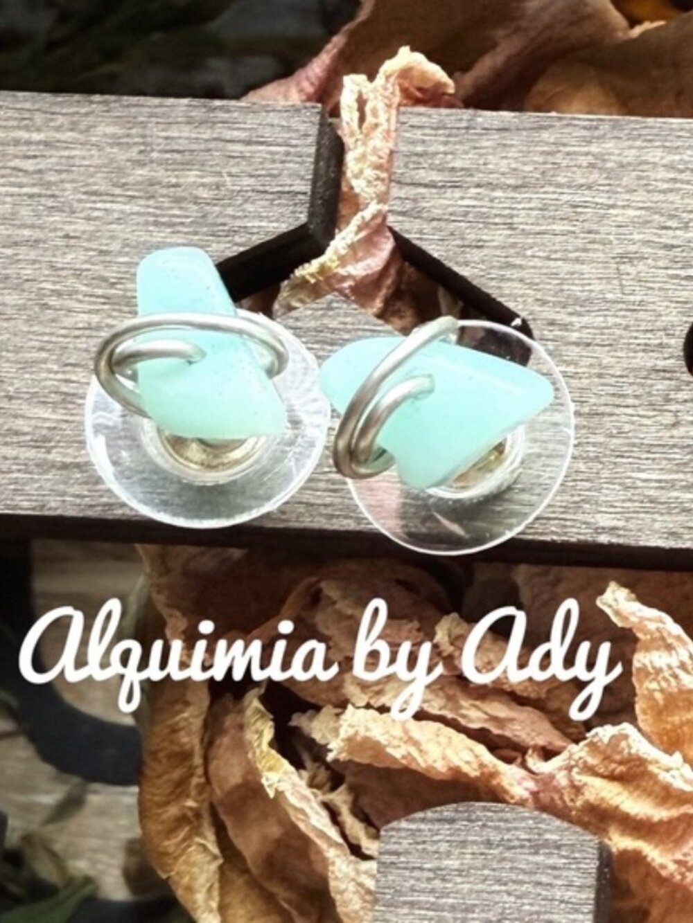 Dainty amazonite boho stud earrings